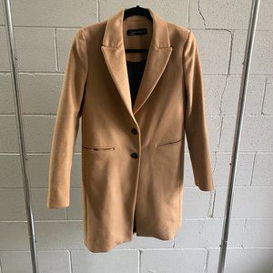 Beautiful Zara Caramel Colored Trench/Peacoat XS